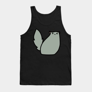 Fluffy Gray Cat Tank Top